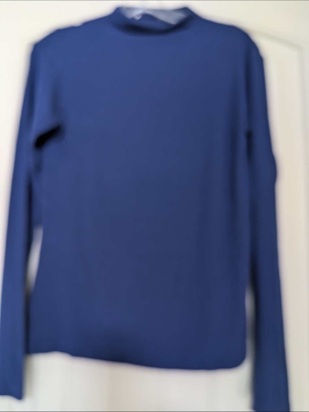 Women's Blue Crewneck Sweater - Classic Long Sleeve